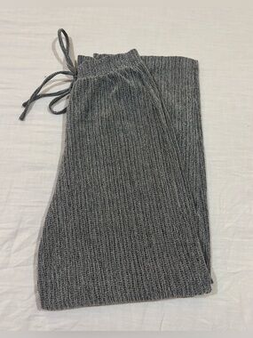 Zara Gray Ribbed Drawstring Pants